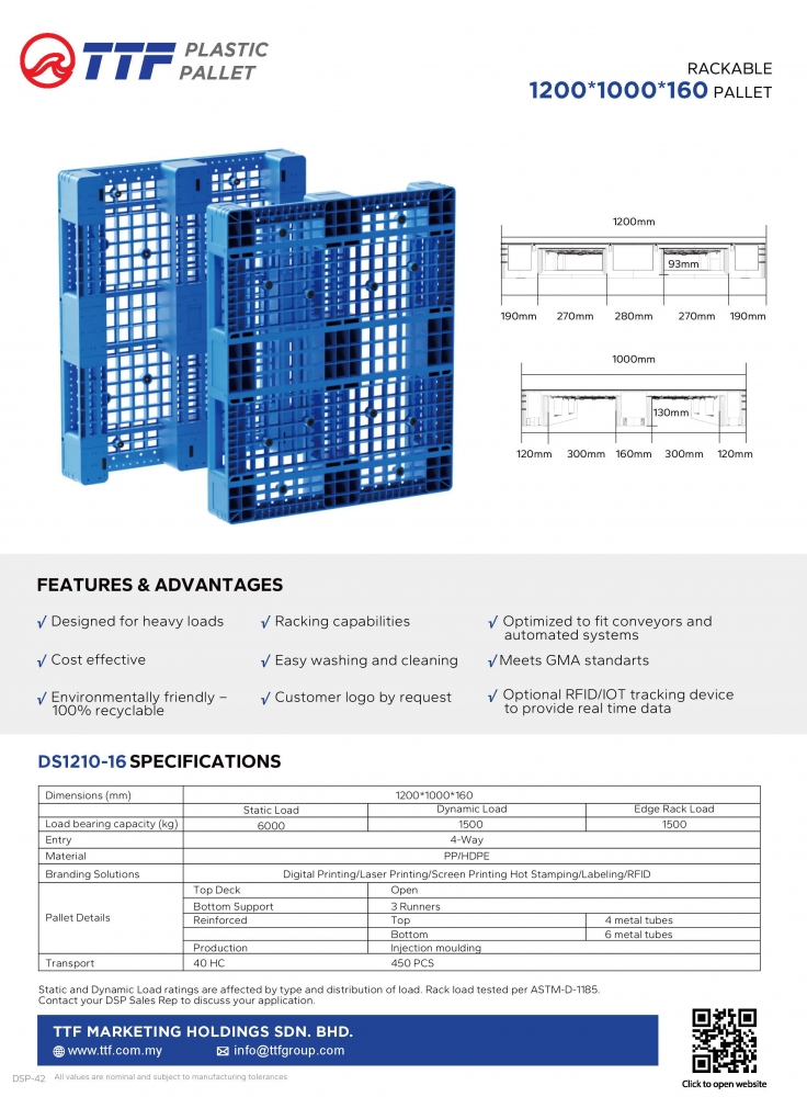 TTF Plastic Pallet