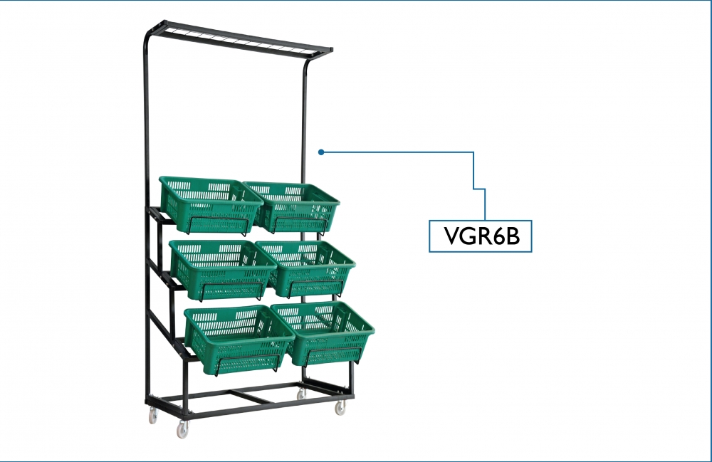 Vege Rack with 6 Baskets