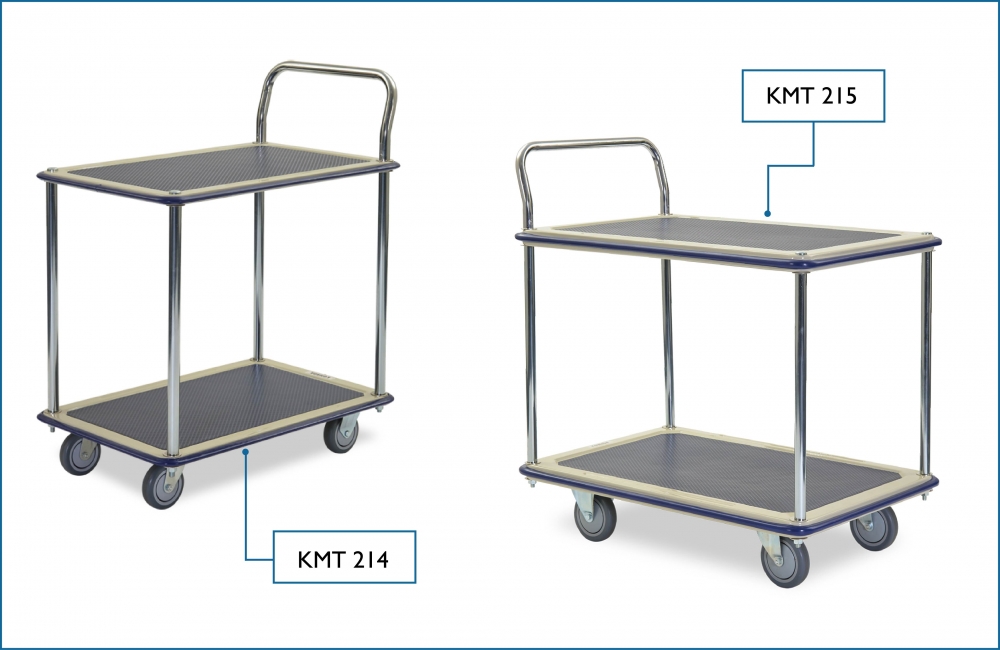 KOMADA 2 Shelf 1 Handle Platform Trolley