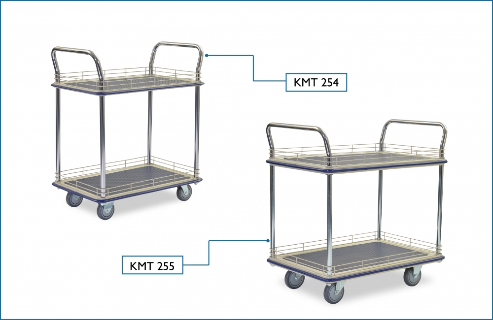 KOMADA 2 Shelf Trolley with Ledge