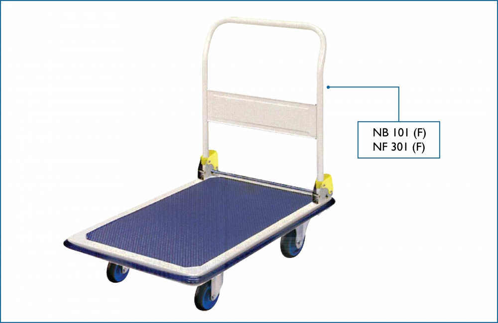 Prestar Mild Steel Foldable Handle Platform Trolley