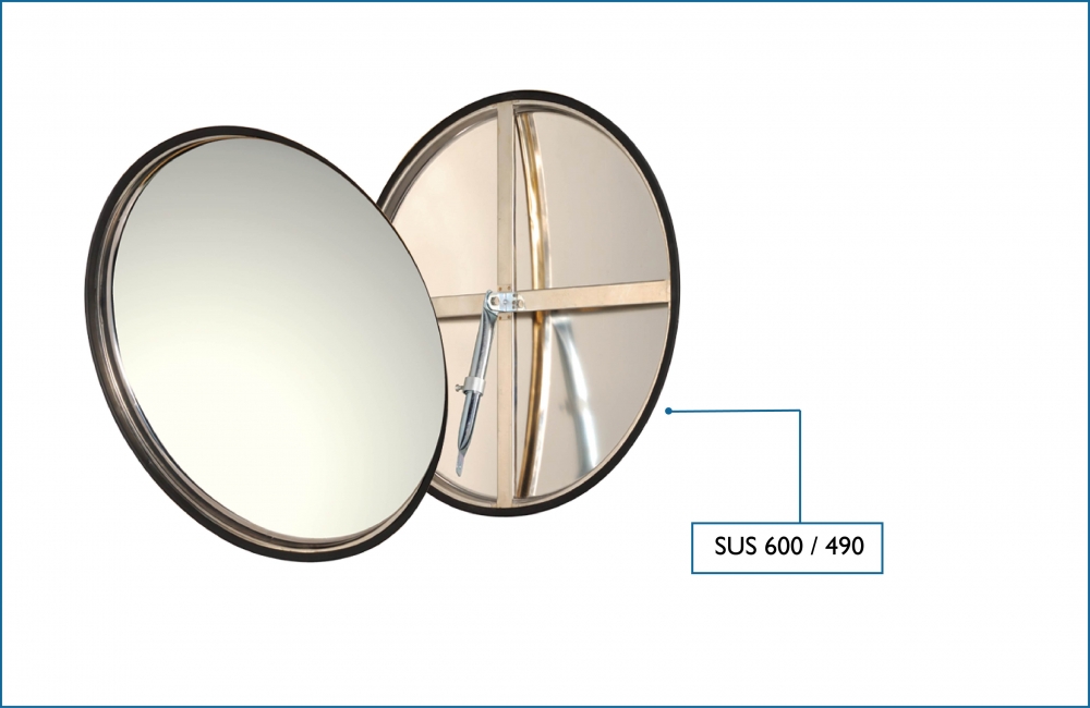 ECM-60-o Convex Polycarbonate Traffic Mirror, Orange color