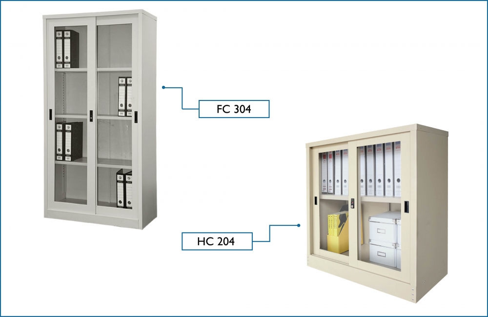 FiTO Cupboard with Glass Sliding Door