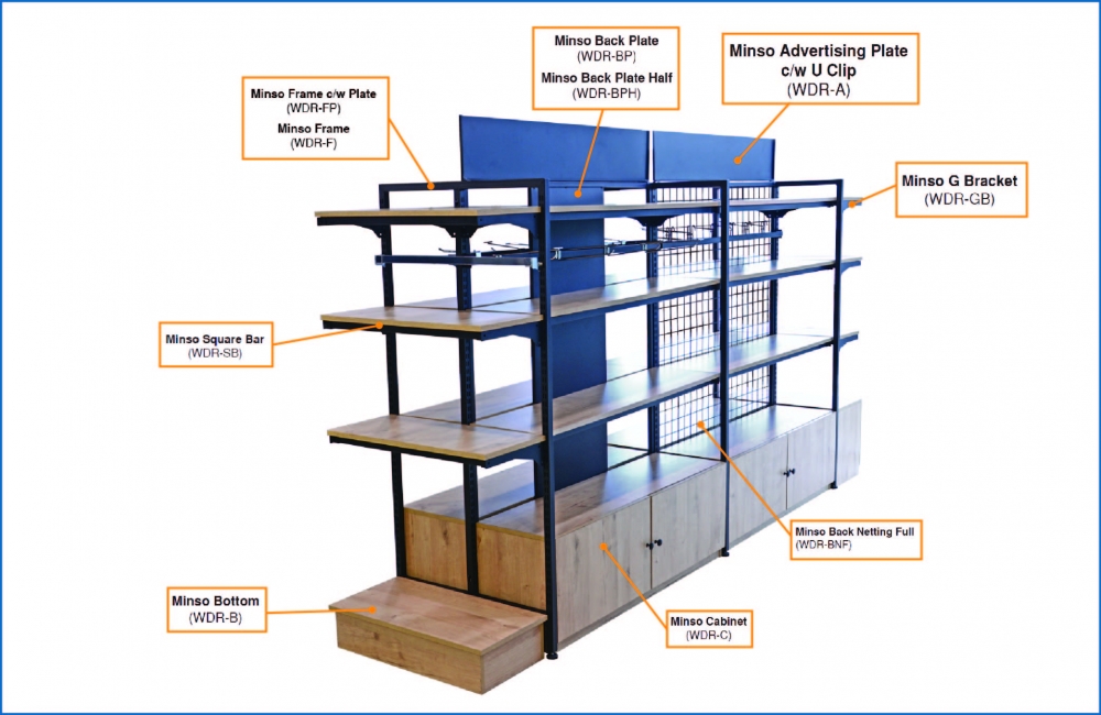 Minso lsland Wooden Display Rack