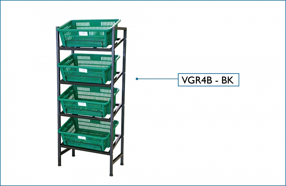 Vege Rack with 4 Baskets