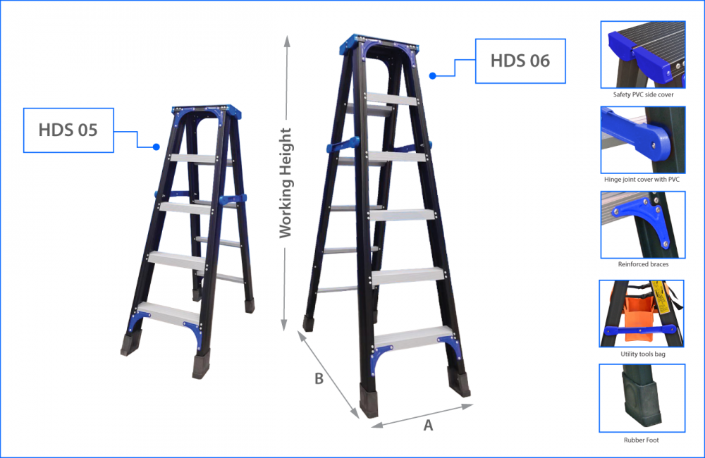 Heavy Duty Double Sided Ladder