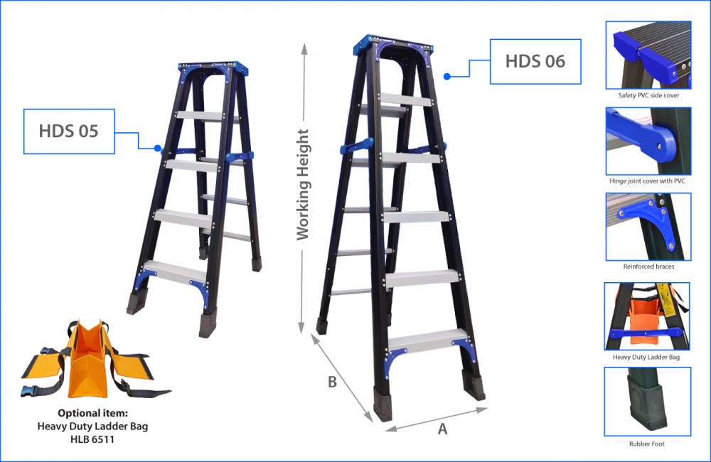 Heavy Duty Double Sided Ladder